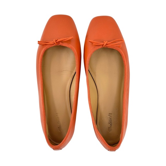 Madewell Shoes - Madewell The Anelise Ballet Flat - Orange Brown Leather Ballet Flats sz 8
